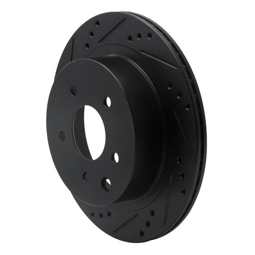 DFC Brake Rotor - Drilled and Slotted - Black 633-67088L