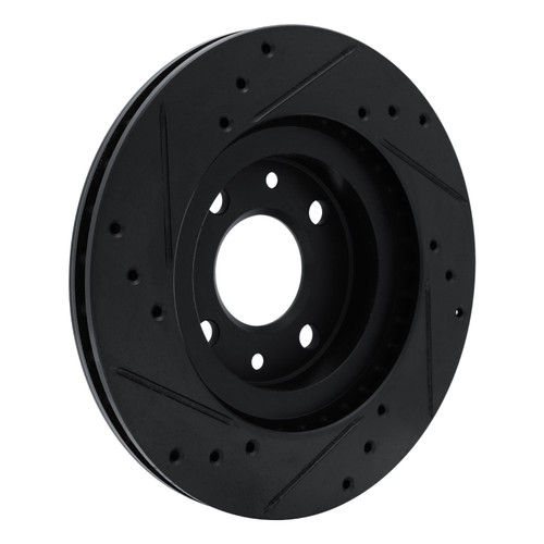 DFC Brake Rotor - Drilled and Slotted - Black 633-63159R