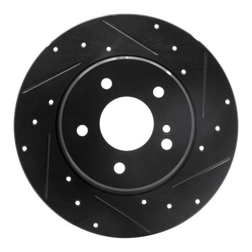 DFC Brake Rotor - Drilled and Slotted - Black 633-63032R