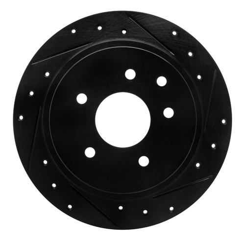 DFC Brake Rotor - Drilled and Slotted - Black 633-67050R