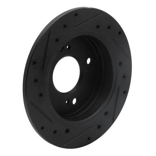 DFC Brake Rotor - Drilled and Slotted - Black 633-67012R