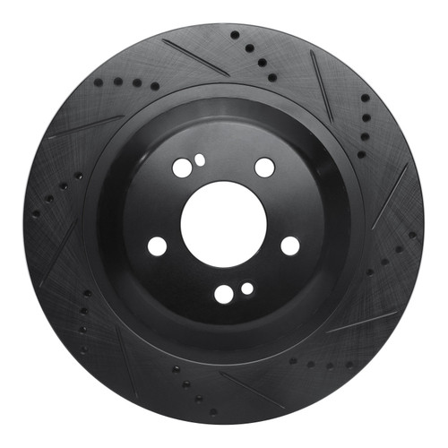 DFC Brake Rotor - Drilled and Slotted - Black 633-63113R