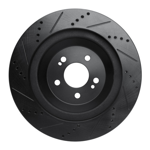 DFC Brake Rotor - Drilled and Slotted - Black 633-63113R