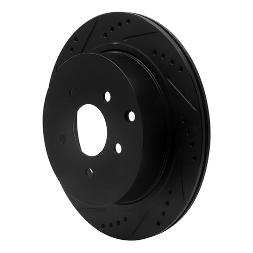DFC Brake Rotor - Drilled and Slotted - Black 633-67089L