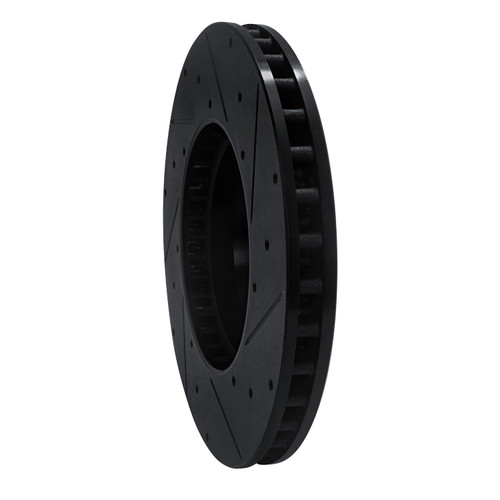 DFC Brake Rotor - Drilled and Slotted - Black 633-63117L