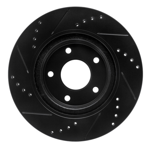 DFC Brake Rotor - Drilled and Slotted - Black 633-67100R