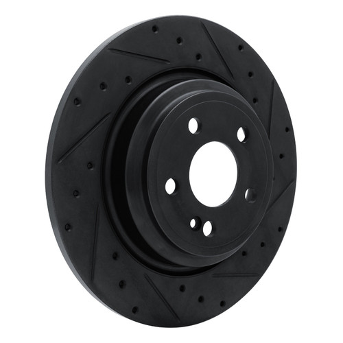 DFC Brake Rotor - Drilled and Slotted - Black 633-63182R
