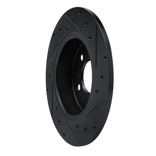 DFC Brake Rotor - Drilled and Slotted - Black 633-67113L