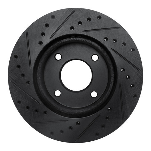 DFC Brake Rotor - Drilled and Slotted - Black 633-67056R