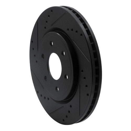DFC Brake Rotor - Drilled and Slotted - Black 633-67092L