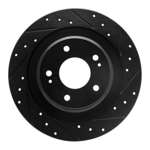 DFC Brake Rotor - Drilled and Slotted - Black 633-72063R