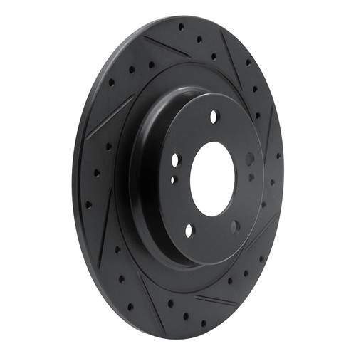DFC Brake Rotor - Drilled and Slotted - Black 633-72063R
