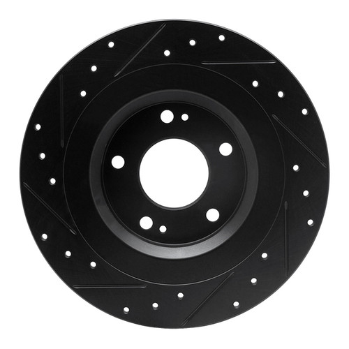 DFC Brake Rotor - Drilled and Slotted - Black 633-72063R