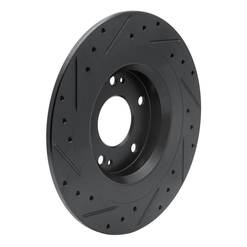 DFC Brake Rotor - Drilled and Slotted - Black 633-72063R