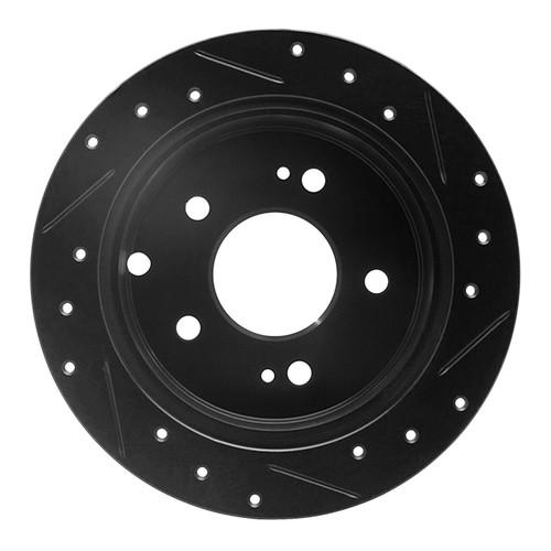 DFC Brake Rotor - Drilled and Slotted - Black 633-72038L