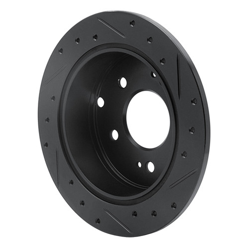 DFC Brake Rotor - Drilled and Slotted - Black 633-72038L