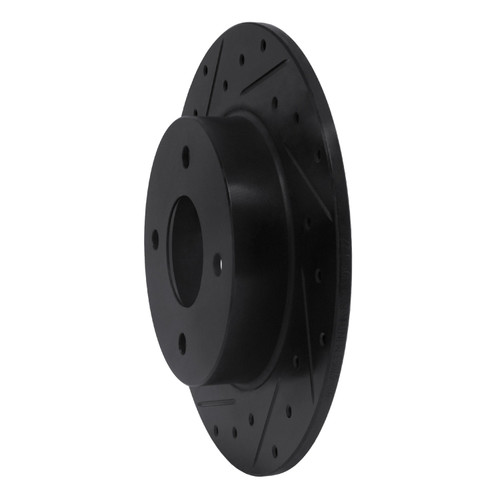 DFC Brake Rotor - Drilled and Slotted - Black 633-67053L