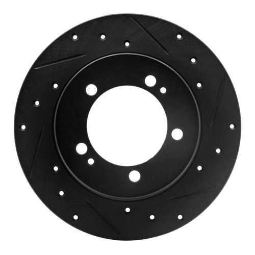 DFC Brake Rotor - Drilled and Slotted - Black 633-72012R