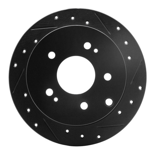 DFC Brake Rotor - Drilled and Slotted - Black 633-72038R