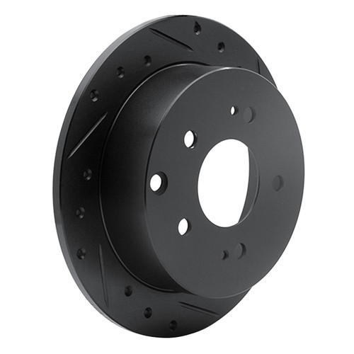 DFC Brake Rotor - Drilled and Slotted - Black 633-72038R