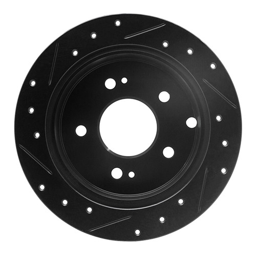 DFC Brake Rotor - Drilled and Slotted - Black 633-72038R