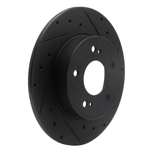 DFC Brake Rotor - Drilled and Slotted - Black 633-67043R