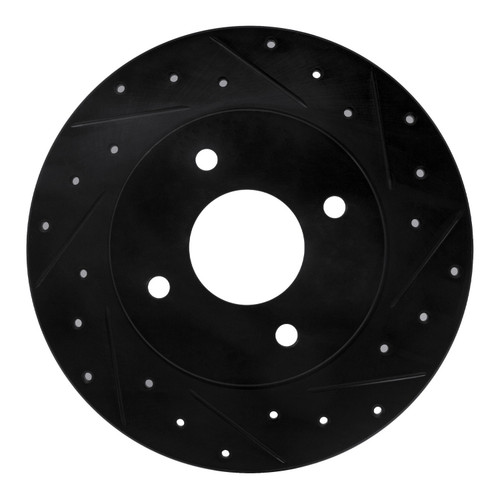 DFC Brake Rotor - Drilled and Slotted - Black 633-67053R