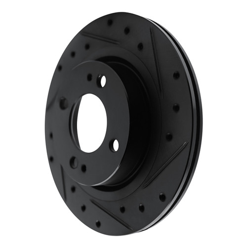 DFC Brake Rotor - Drilled and Slotted - Black 633-72069R