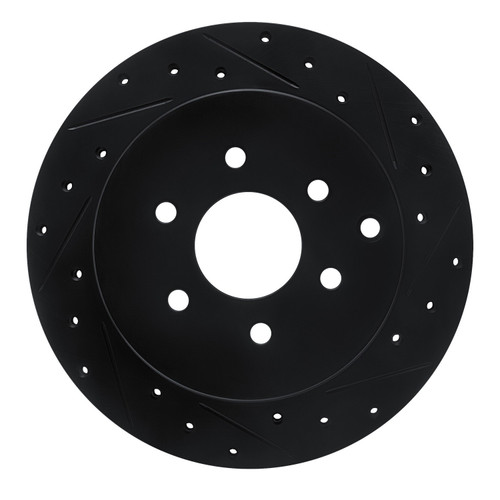 DFC Brake Rotor - Drilled and Slotted - Black 633-67093R