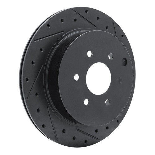 DFC Brake Rotor - Drilled and Slotted - Black 633-67093R
