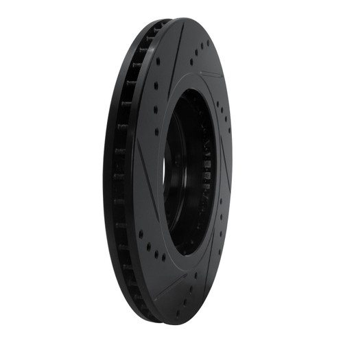 DFC Brake Rotor - Drilled and Slotted - Black 633-67058R