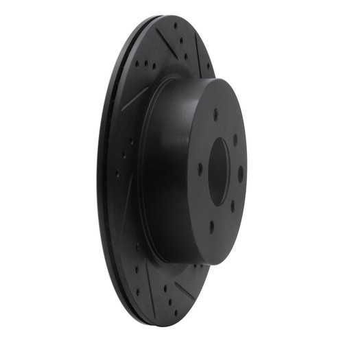 DFC Brake Rotor - Drilled and Slotted - Black 633-67055R