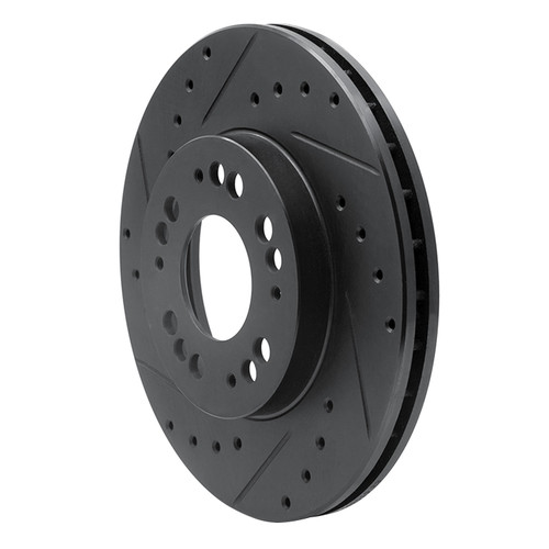 DFC Brake Rotor - Drilled and Slotted - Black 633-72015L