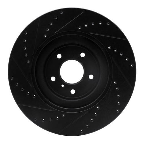 DFC Brake Rotor - Drilled and Slotted - Black 633-68012R
