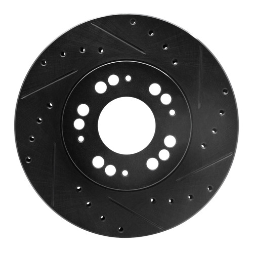 DFC Brake Rotor - Drilled and Slotted - Black 633-72015R