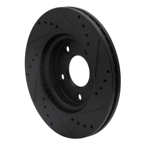 DFC Brake Rotor - Drilled and Slotted - Black 633-67064L