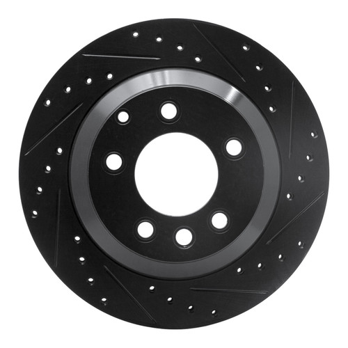 DFC Brake Rotor - Drilled and Slotted - Black 633-74048R