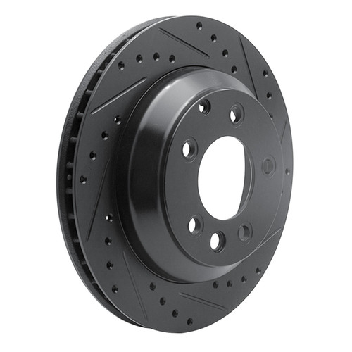 DFC Brake Rotor - Drilled and Slotted - Black 633-74048R