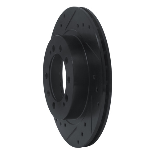 DFC Brake Rotor - Drilled and Slotted - Black 633-72005L
