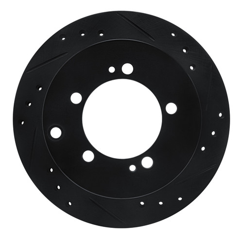 DFC Brake Rotor - Drilled and Slotted - Black 633-72016R