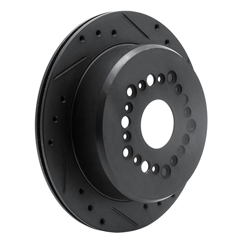 DFC Brake Rotor - Drilled and Slotted - Black 633-75004R