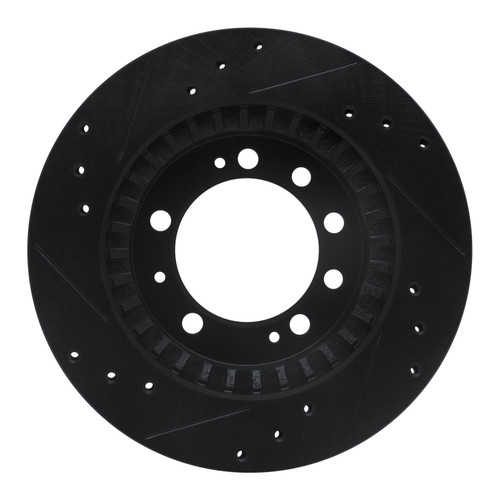 DFC Brake Rotor - Drilled and Slotted - Black 633-72005R