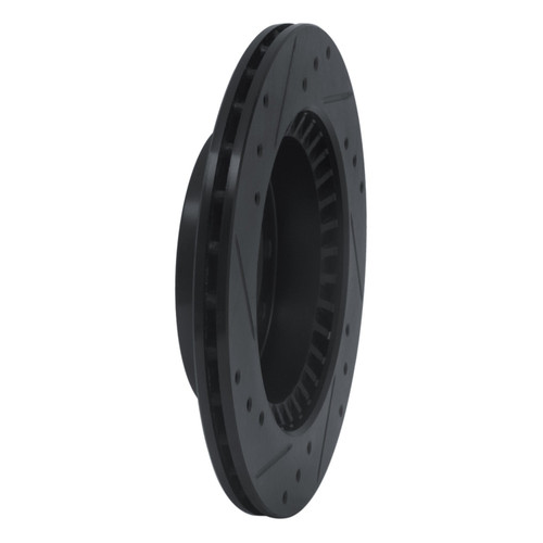 DFC Brake Rotor - Drilled and Slotted - Black 633-72005R