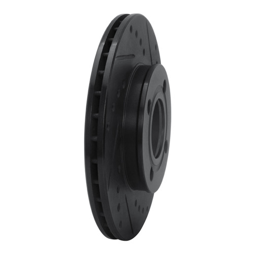 DFC Brake Rotor - Drilled and Slotted - Black 633-73005R
