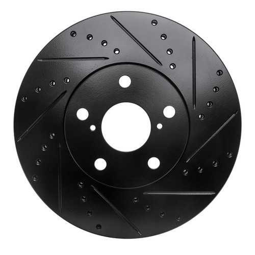 DFC Brake Rotor - Drilled and Slotted - Black 633-75005R