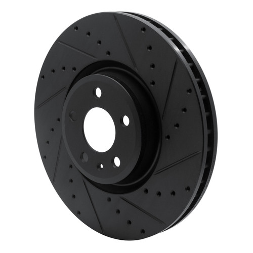 DFC Brake Rotor - Drilled and Slotted - Black 633-73083R