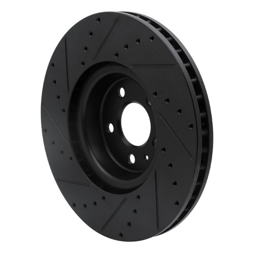 DFC Brake Rotor - Drilled and Slotted - Black 633-73083R