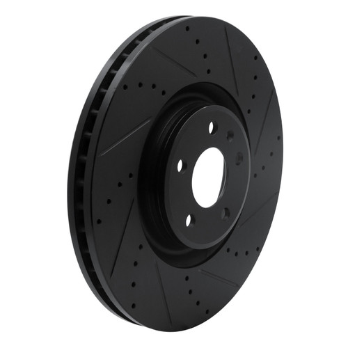 DFC Brake Rotor - Drilled and Slotted - Black 633-73064R