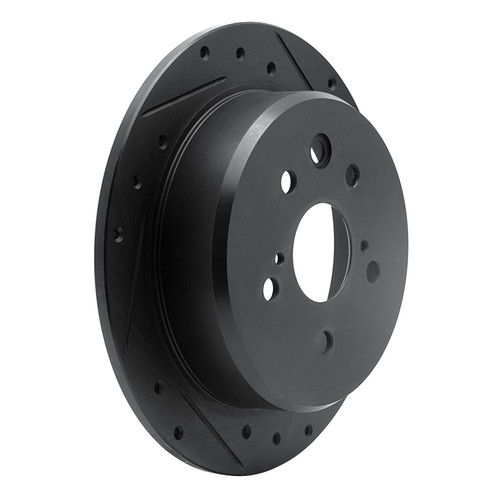 DFC Brake Rotor - Drilled and Slotted - Black 633-75016R