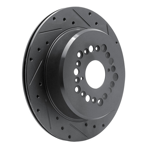DFC Brake Rotor - Drilled and Slotted - Black 633-75006R